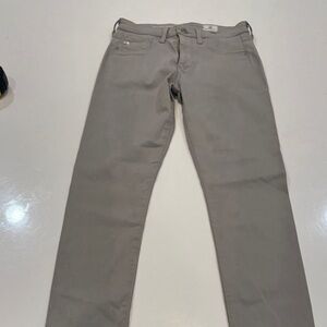 AG Adriano Goldschmied Men's Light Gray Slim Jeans